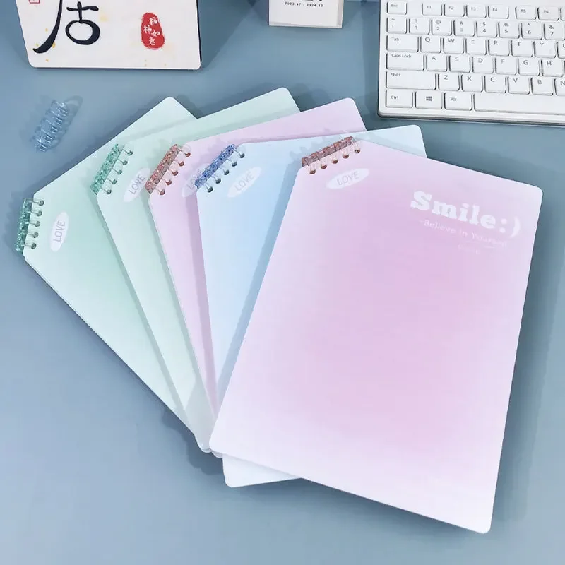 60 sheets Bevel B5 Notebook Gradual Change Warm Color Department Inspirational Notepad Student Supplies