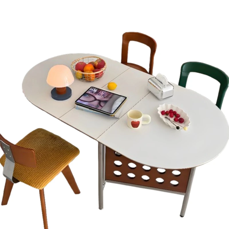 

Nordic Minimalist Dining Table Waterproof Folding Relaxing Coffee Dining Table Balcony Design Mesas De Jantar Furnitures