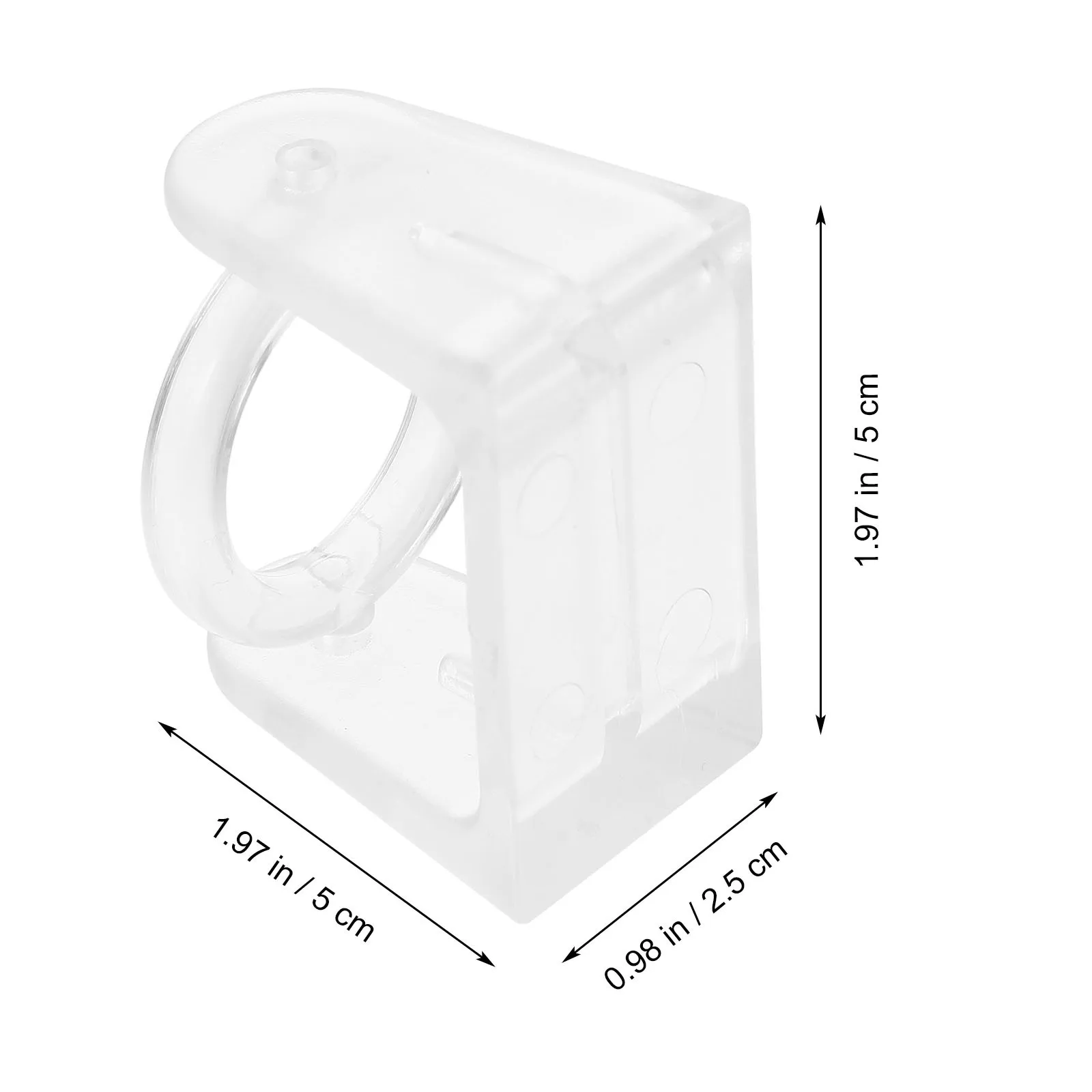 2 قطعة حامل قضيب الستارة الدوار ABS مستقرة لا الحفر قضيب الستارة هوك للحمام غرفة نوم مكتب ملحقات الحمام #3