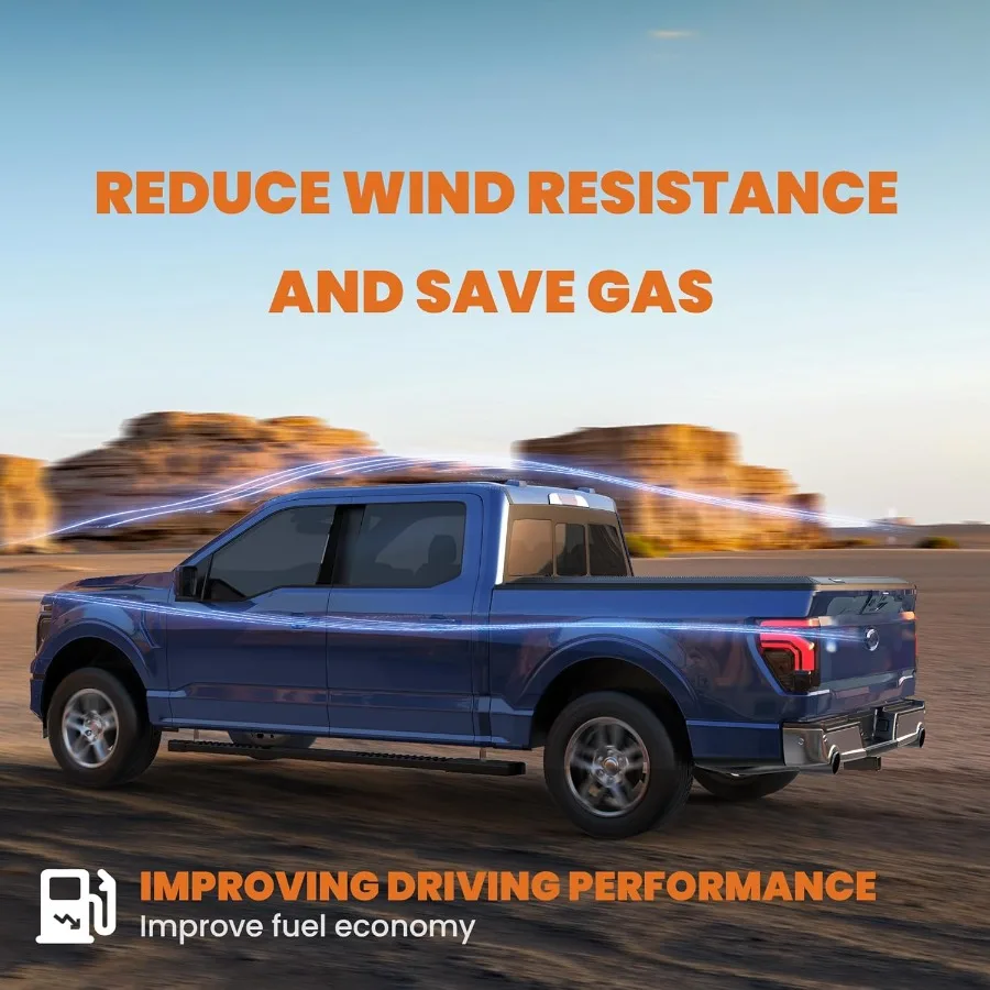 غطاء سرير شاحنة قابل للطي رباعي الطول بطول 5.5 قدم متوافق مع الجزء العلوي متوافق مع 20152024 2025 F150 F150 Bed Fourth Flip Styleside Tr #6