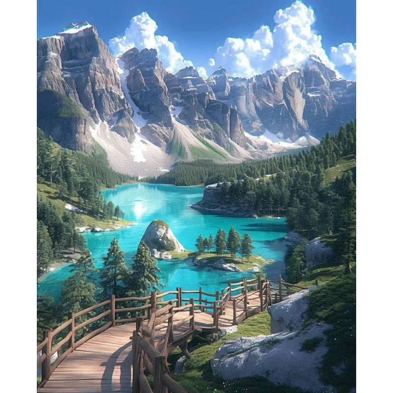 

Nabi 5d Diy Diamond Painting Landscape mosaic art Full Round / Square Diamond Picture For Home Decor Gift