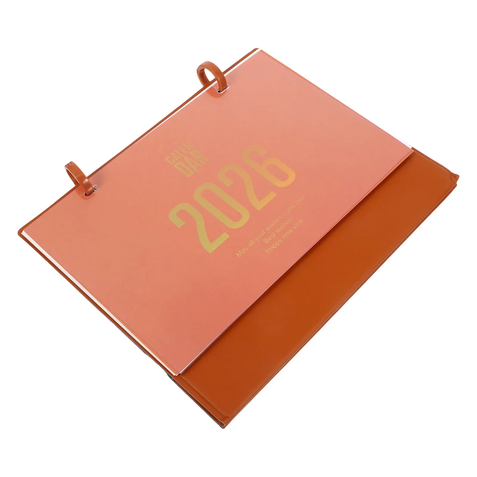 

2026 Horse Year Mini Desk Calendar PU Standing Monthly Planner for Office Home Decor Portable Tabletop Schedule