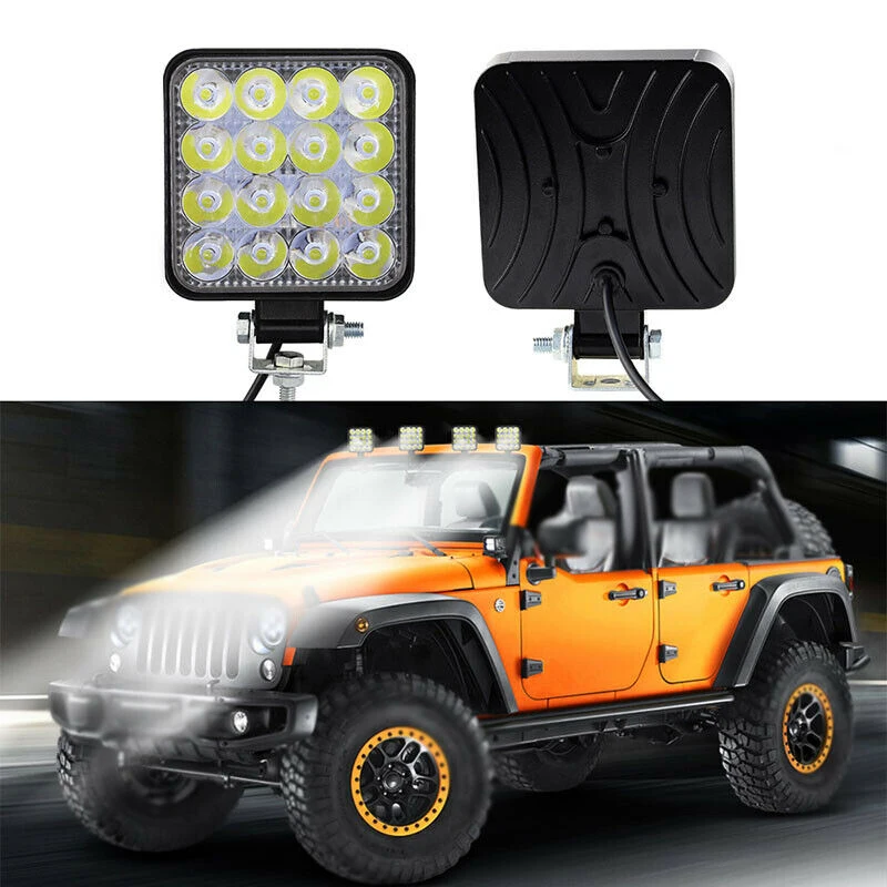 Car LED Bar Worklight 48W Offroad Work Light 12V Auto Light Fog Lamp off road 16 LED Tractor Spotlight for ATV / Truck / SUV