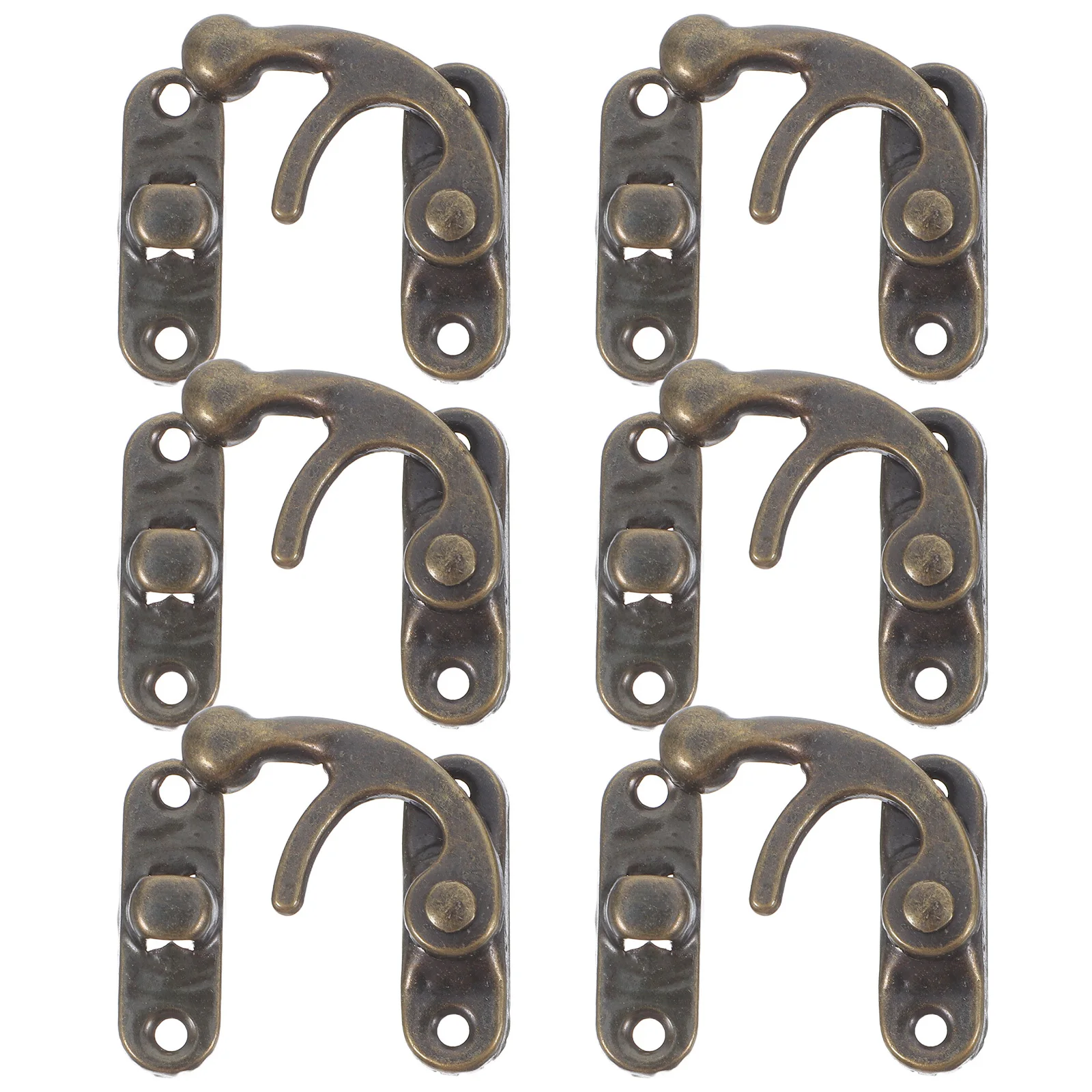 

6Pcs Vintage Latch Hook Decorative Box Clasp Latches Jewelry Storage Chests Effortless Operation Enhanced Security
