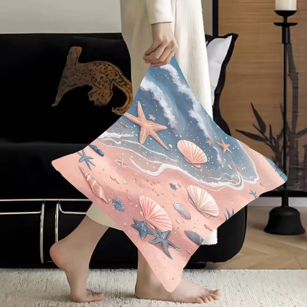 

Beach Treasures Cushion Cover 30x50 Polyester Sofa Cushions Decorative Throw Pillows Home Decoration Pillowcover