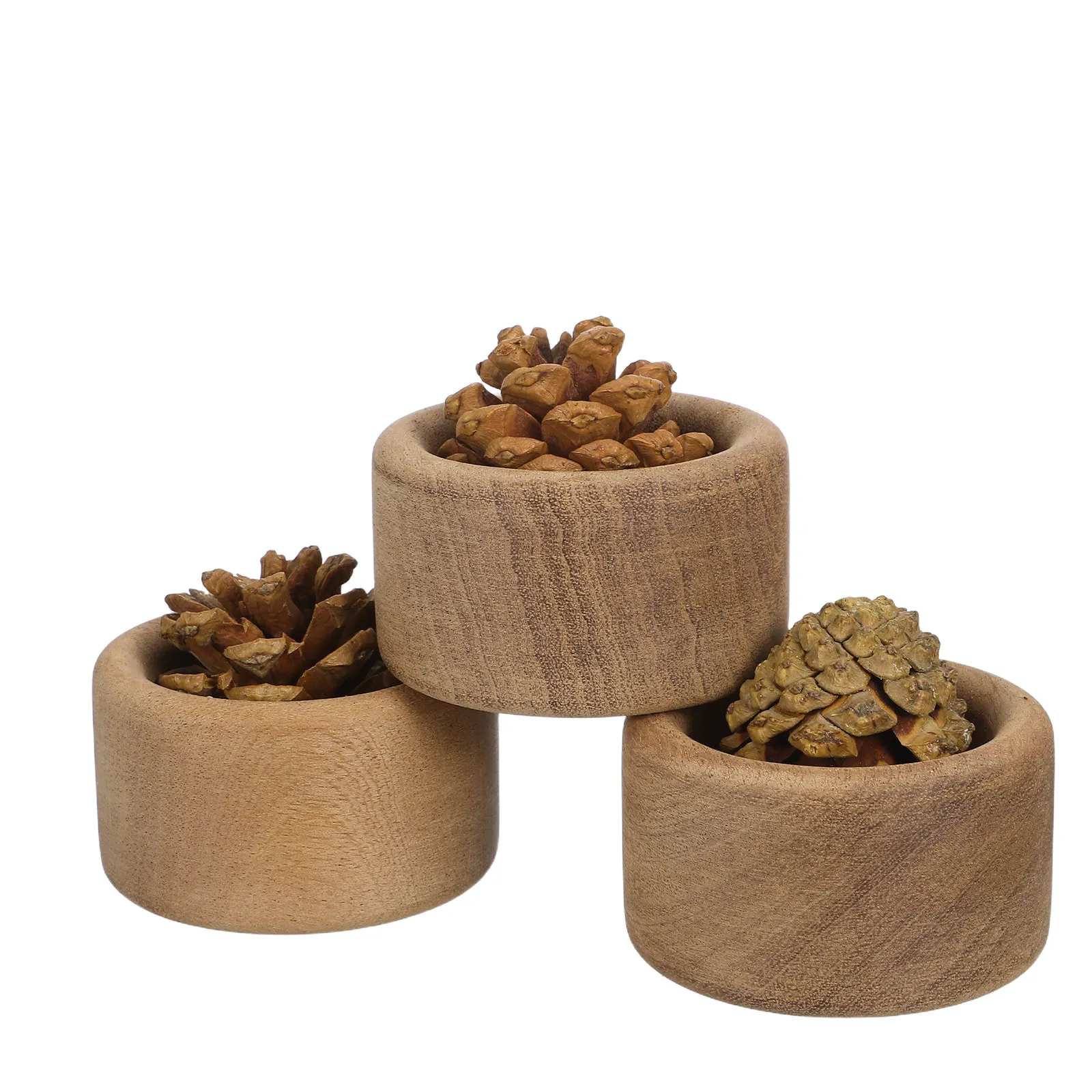 3Pcs Natural Wood Essential Oil Diffuser Small Round Portable Aromatherapy Passive Oil Diffusers for Home Car Office