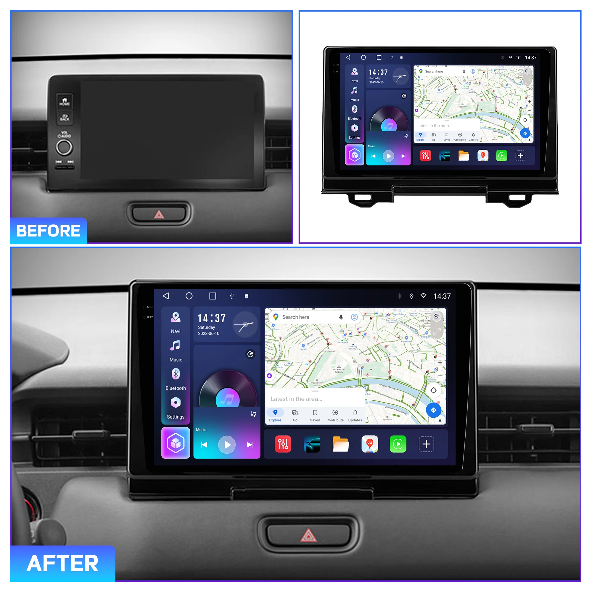 Penhui for Honda HR-V 2021--- Android Car DVD Multimedia Player Screen Audio Video 2 Din DSP Bluetooth CarPlay Radio