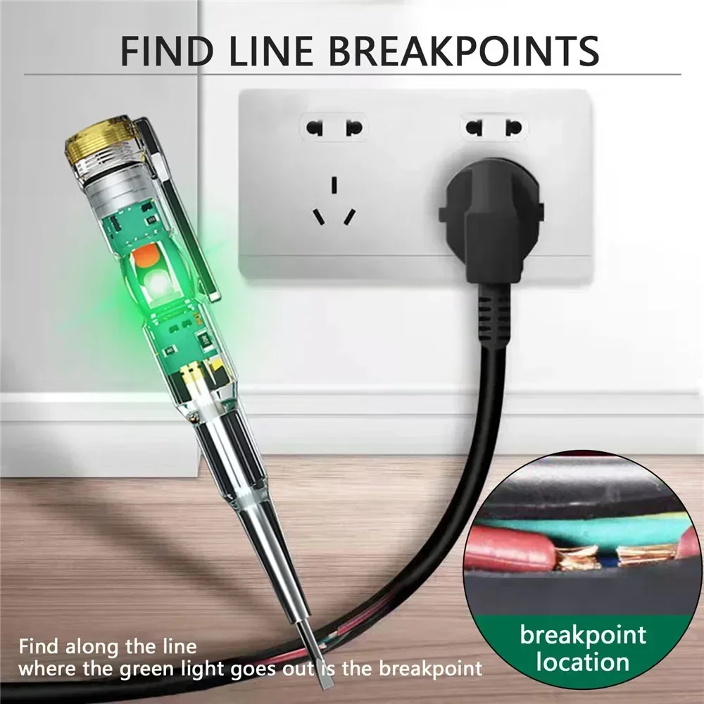 AC 100V-500V Pocket Pen Sensor Voltage Detector Tester Screwdriver Clip Test Pencil Test Pen Screwdriver AC Voltmeter 220V 110V