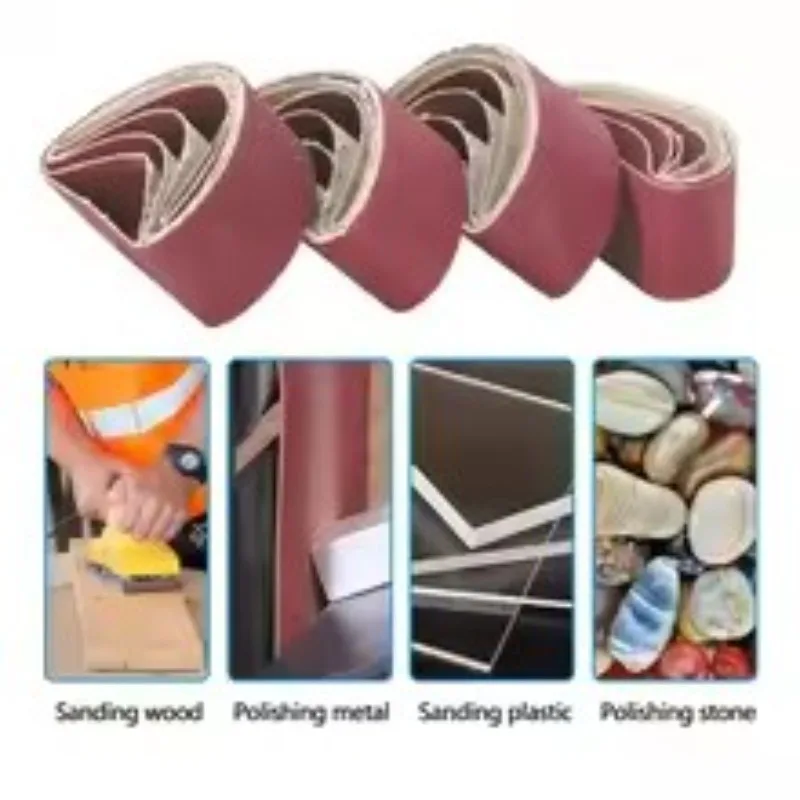 حزام صنفرة 915 × 100 مم / 50 × 2100 مم للصنفرة - 80/120/150-320 ورق صنفرة حصى، حزام صنفرة وتلميع للخشب والمعادن