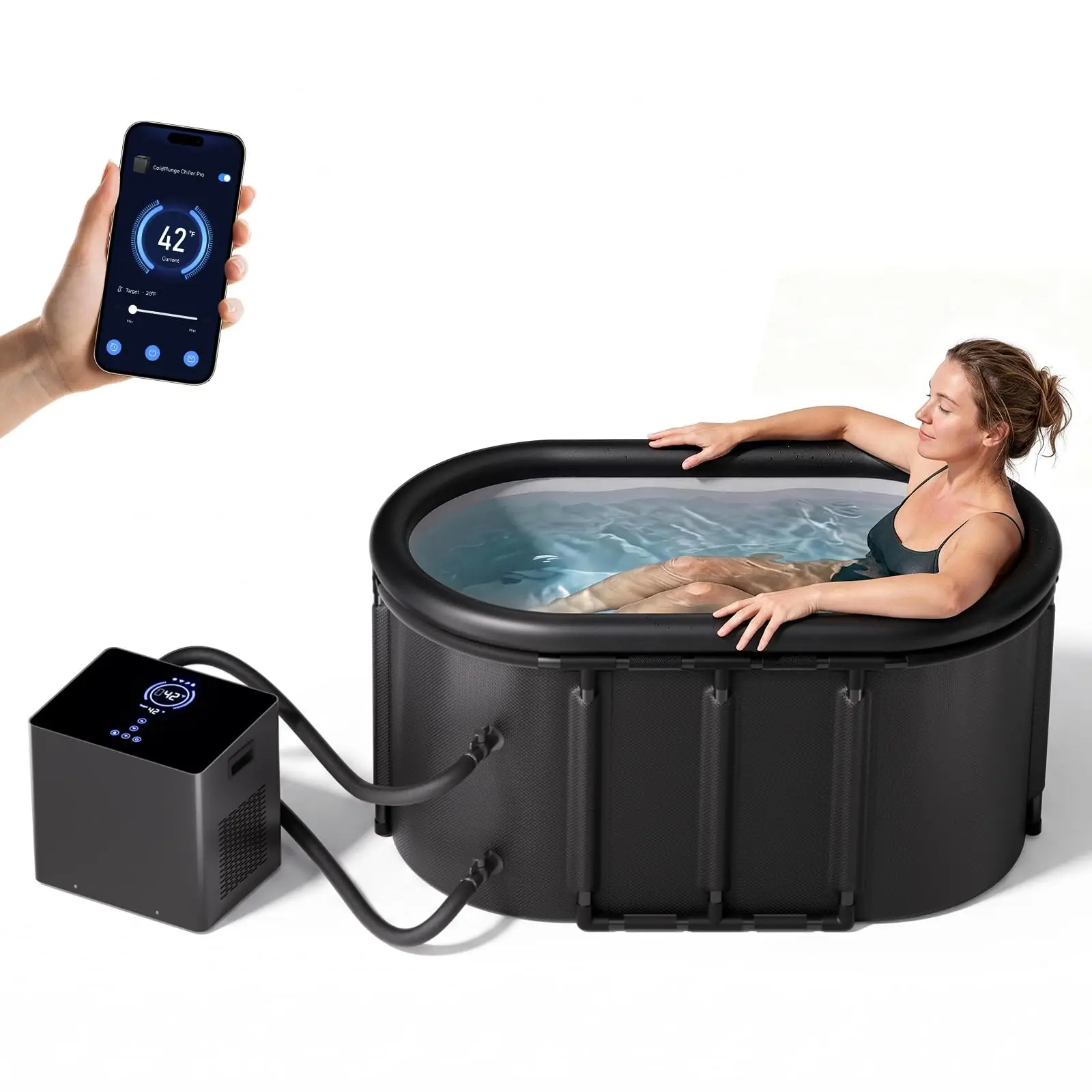 1/3 HP WiFi Ice Bath Chiller with Cold Plunge Tub for Home Recovery