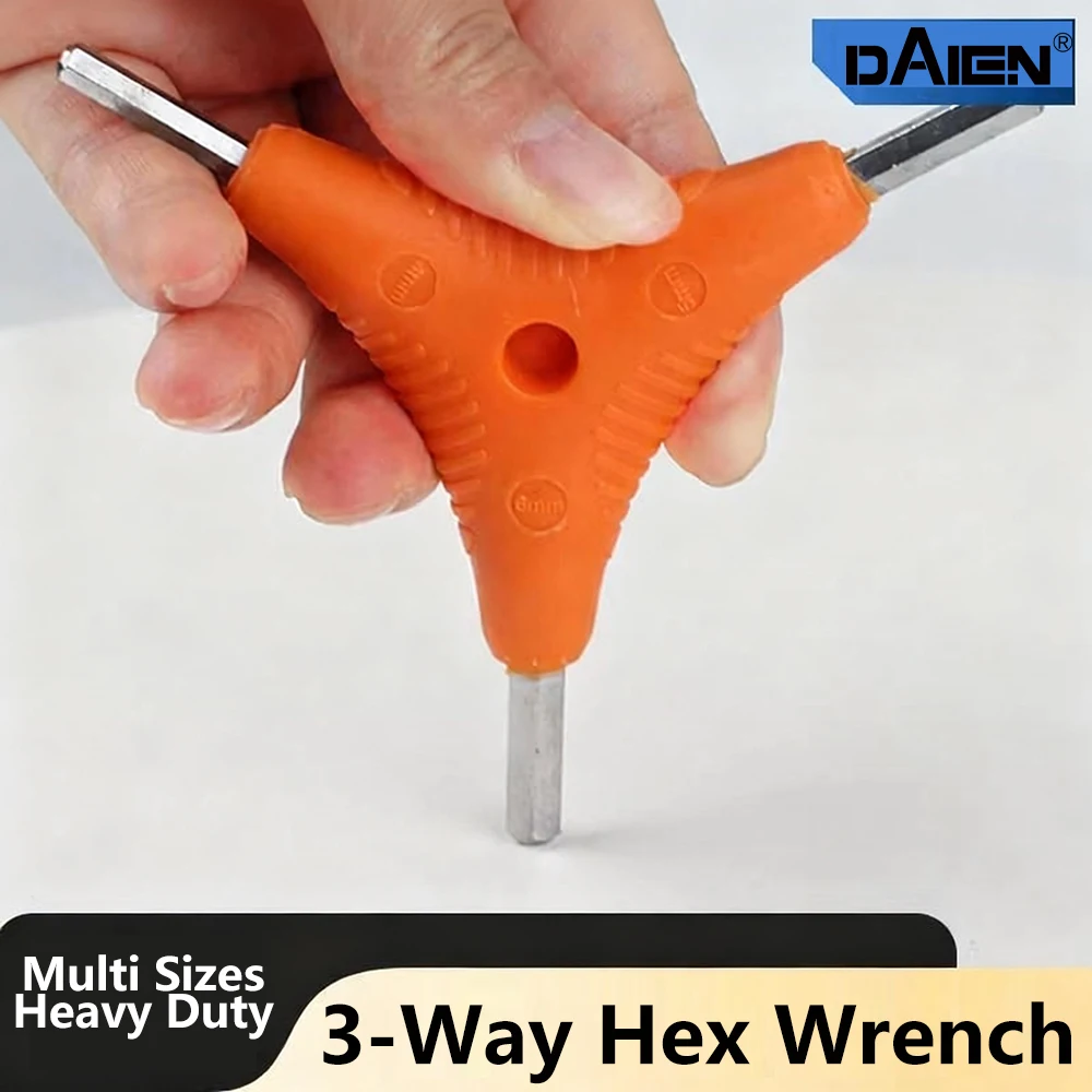 Y-Type 3-Way Hex Wrench Cr-V Steel 4/5/6mm Multi Size Hex Key Portable Bike Motorcycle Home Repair Hand Tool