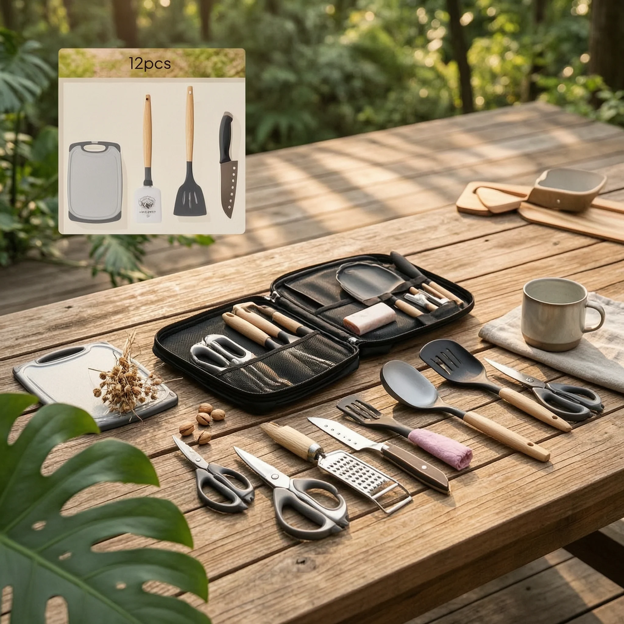 Camping Cooking Easy - Kit di Pentole Portatili per Campeggio,