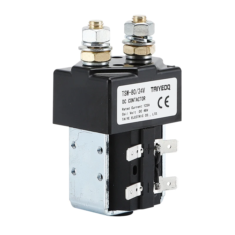 TSW-80 125A Normally Open Contacts DC Contactor for Electronic Control Systems 12V 24V 48V 60V 72V