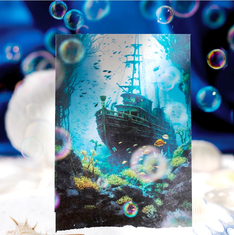 30 Sheets Submarine Relics Series Vintage Underwater world Decor paper Material Paper Creative DIY Junk Journal Stationery