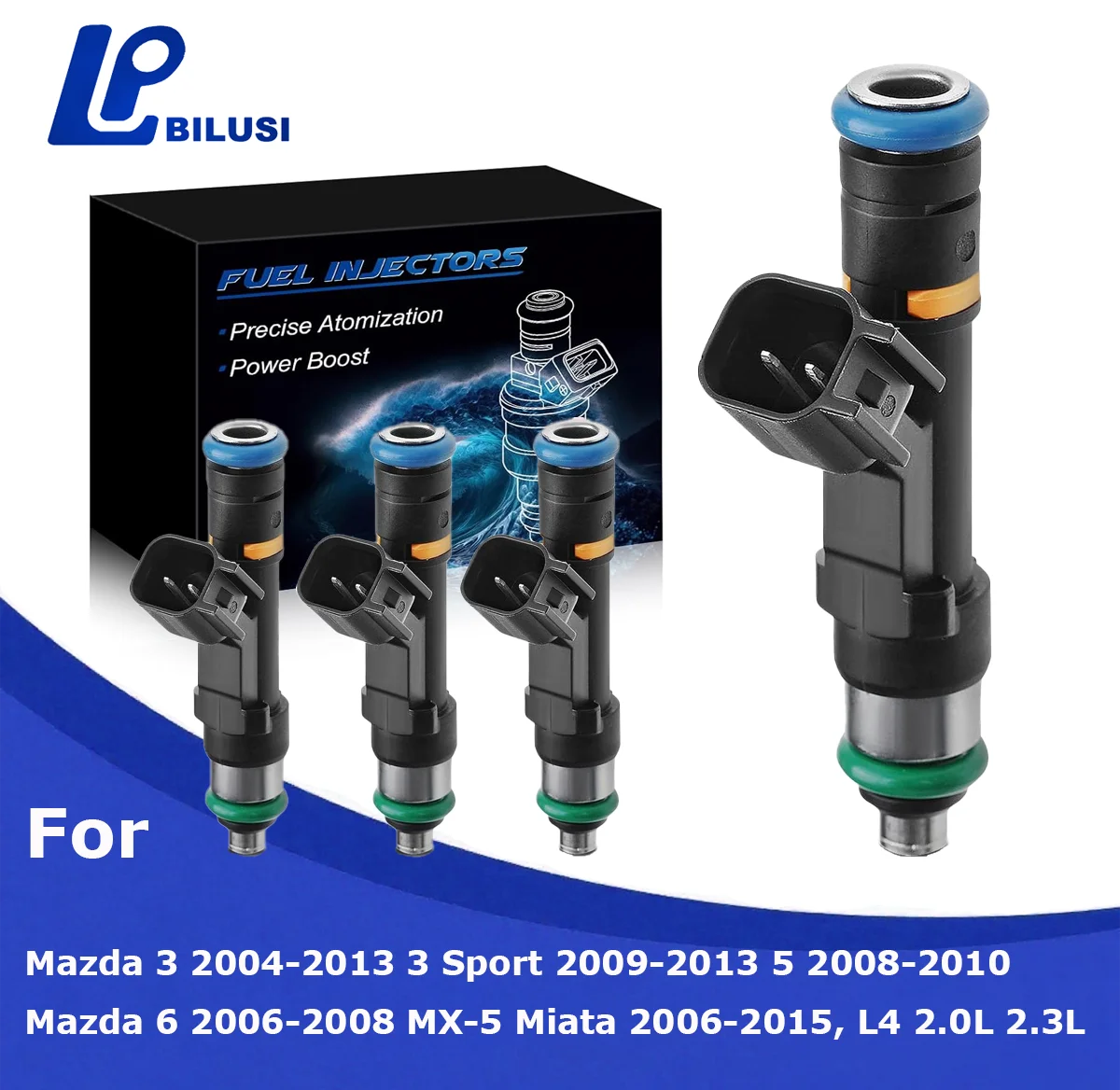 

Bilusi Fuel Injectors 12 Holes Fuel Injector Kit 0280158103 2006-2013 for Mazda 3 2.0L 2.3L 2006-2014 for Mazda MX-5 Miata 2.0L