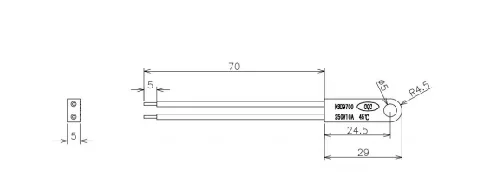 KSD9700 Ceramic Temperature Sensor Switch with hole 40/50/60/80/95/100/125/130/180C-240 degrees Normally Closed 10A 250V