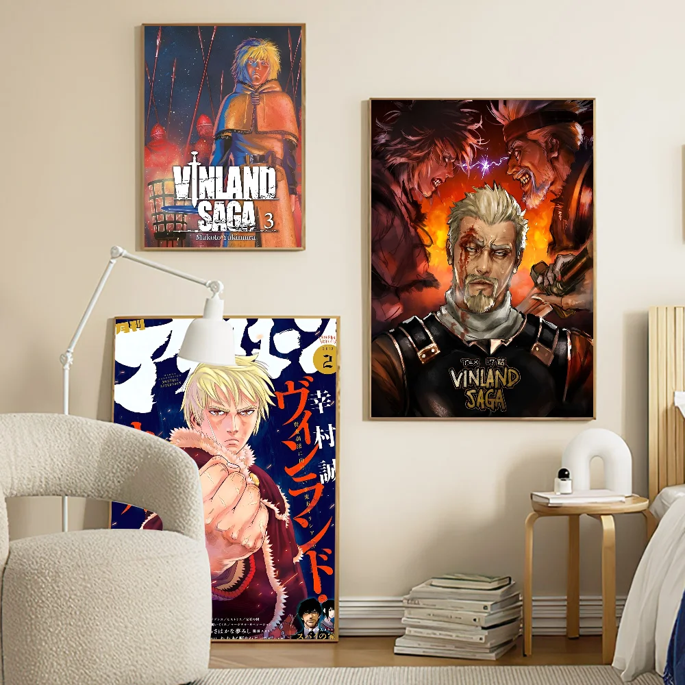 Vinland Saga Vintage Posters Sticky Vintage Room Home Bar Cafe Decor Kawaii Room Decor