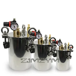 15L Dispenser Pressure Tank 304 Stainless Steel Glue Vessel Leak-proof Fluid Dispensing Storage Bucket With Observation Mirror