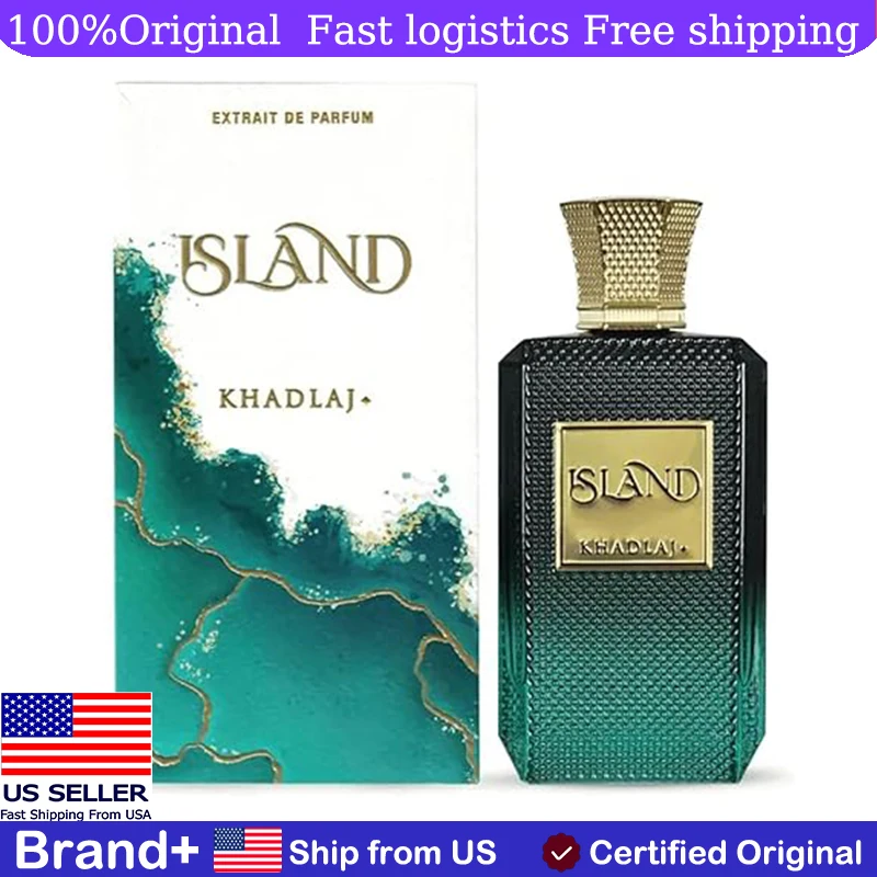 

Khadlaj Island Extrait De Parfum Spray 100ml Unisex Long Lasting Fragrance Cologne Persistence Pheromone Natural Portable