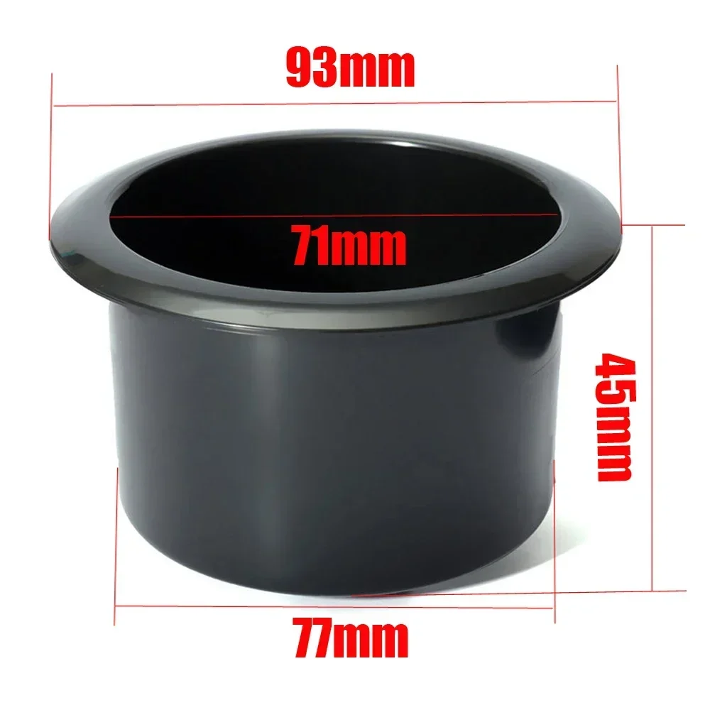 1x Black Car Cup Water Drink Holder Recessed For RV/Car/Marine/Boat/Trailer Plastic Cup Holder Interior Accessories