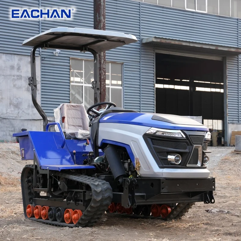 

Free Shipping Diesel Crawler Rotary Power Tiller Agricultural Rotary Tiller Gear Self Propelled Rubber Track Rotary Tiller