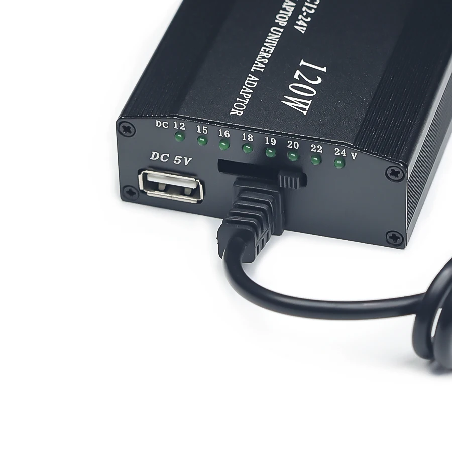 Multifunctiona Laptop Power Supply Car Charger Adapter Computer Adaptor 120W Adjustable Voltage for HP ASUS LENOVO ACER IBM