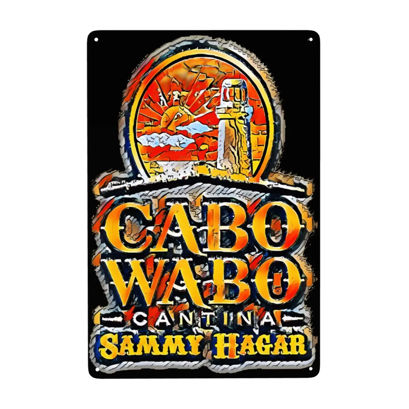 GAOREOS 8 X 12 Inches Metal Tin Sign Cabo Company Wabo Vintage Wall Decor Art Poster for Bar Home Living Room Home Decor Poster