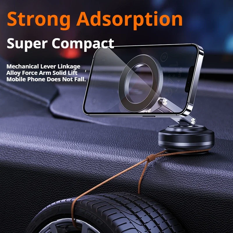 X63 Car Mobile Bracket Rotating Folding Electric Vacuum Suction Cup Magnetic Suction Bracket Mirror Navigation Car Phone Holder