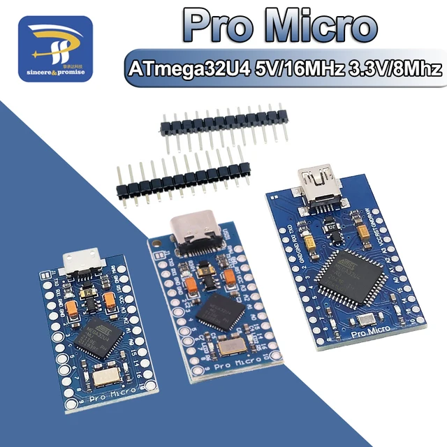 Typ-C MINI USB Pro Micro do Arduino ATmega32U4 5V/16MHz 3.3V/8Mhz moduł z 2 rzędowy głowica pinowa płyta interfejsu Usb Leonardo