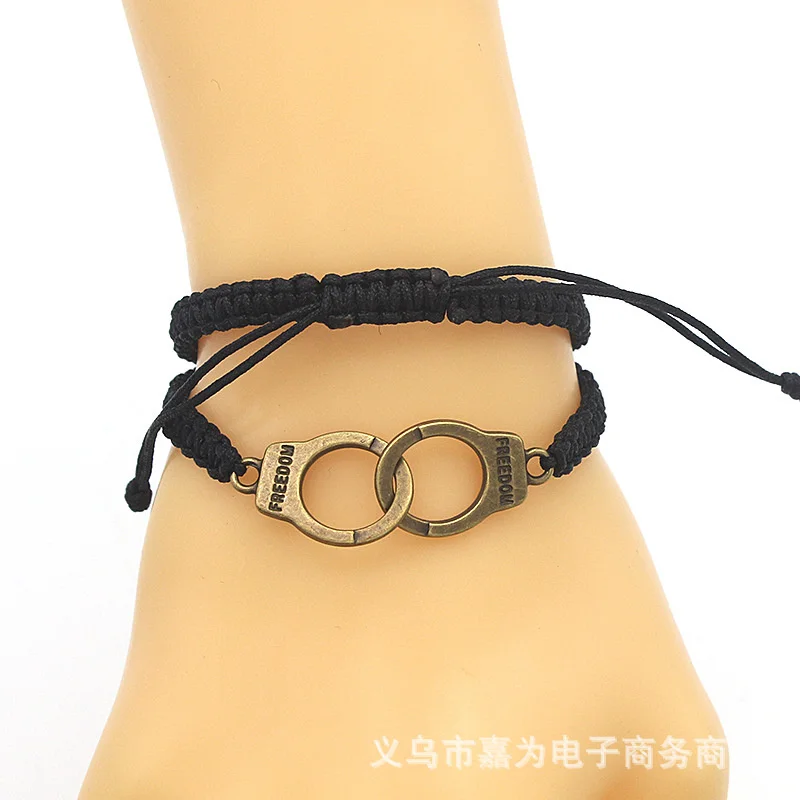 Fashion handcuffs, woven bracelets, handcuffs, woven bracelets, Valentine's Day gifts
