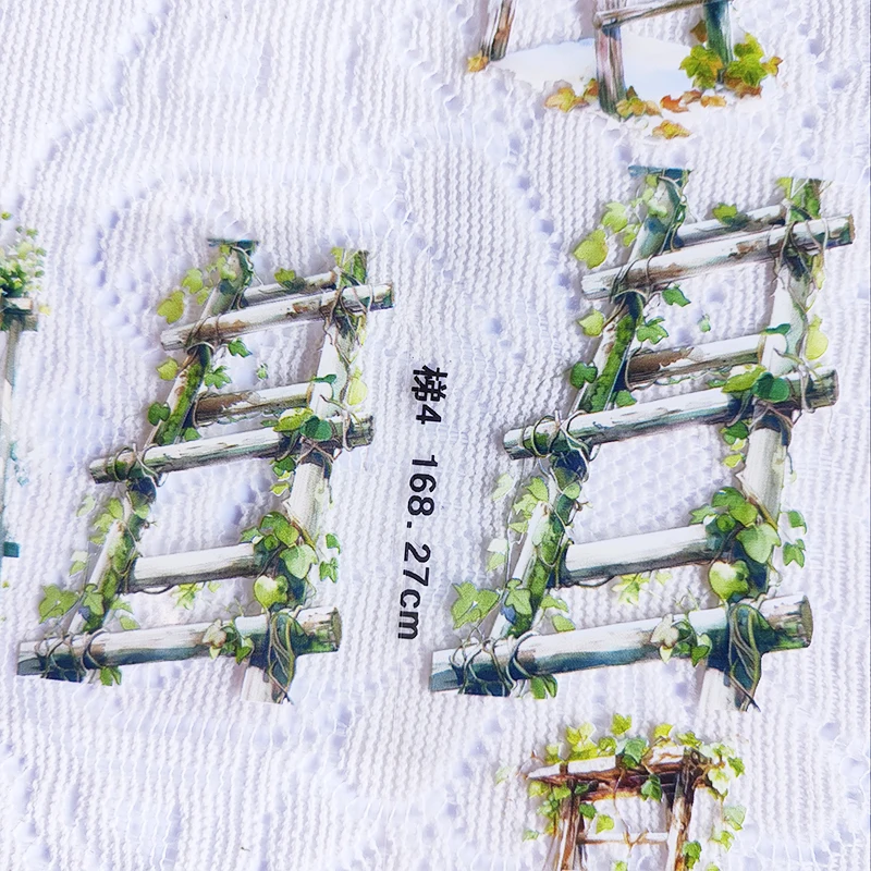 Ladder, vine, hand account, basic landscaping, collage decorative hand account, tape material DIY sticker