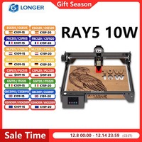 LONGER RAY5 10W Laser Engraver 0.06x0.06mm Laser Spot Touch Screen Offline Carving 32-Bit Chipset Working Area 400x400mm