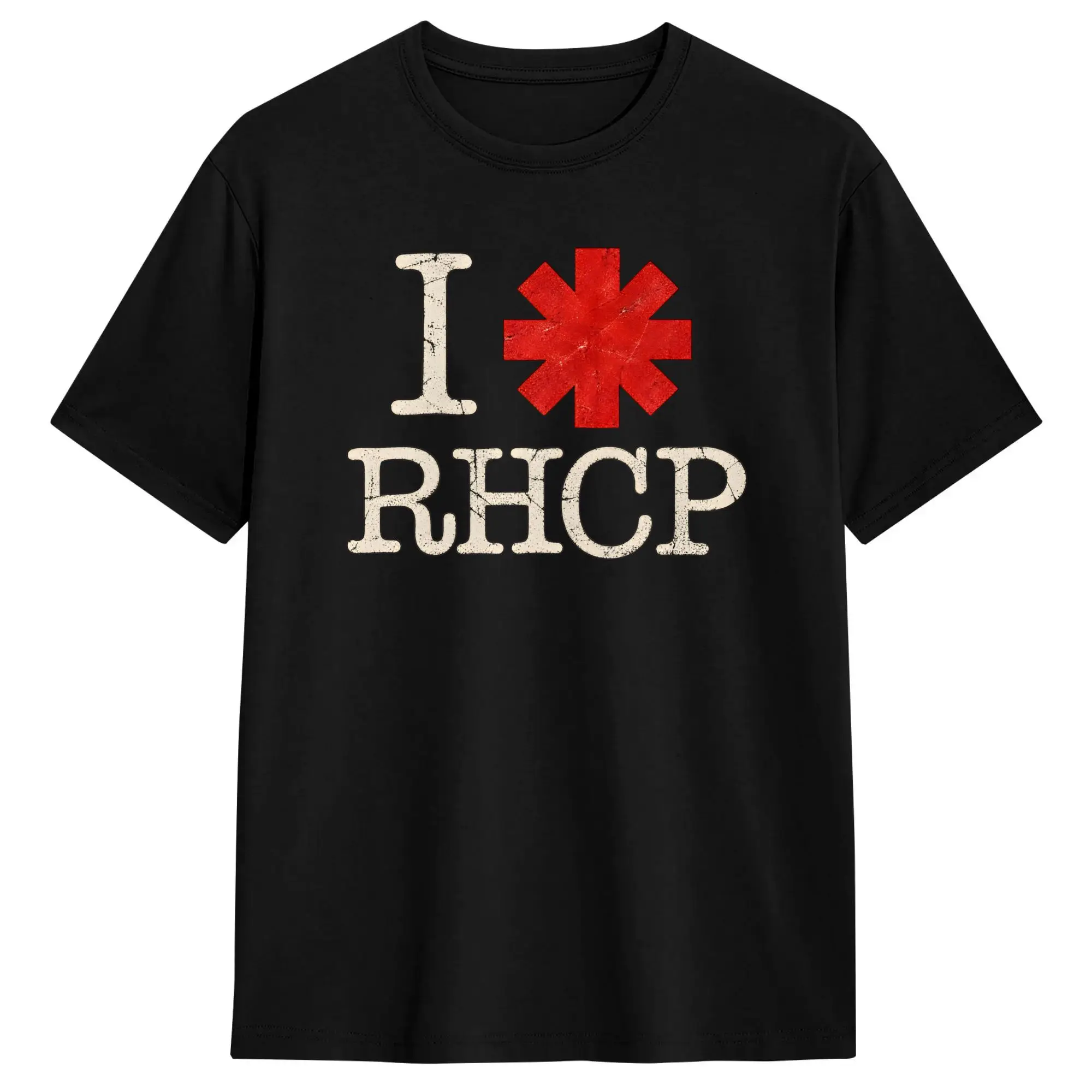 RHCP Red Hot Chili Peppers T-Shirt Men  Funny 100% Cotton Tee Shirt Round Neck Short Sleeve T Shirt Party Clothes