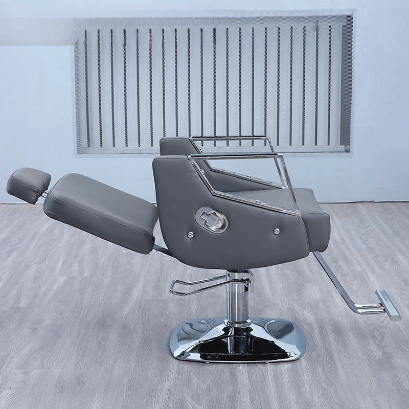 Barbershop Swivel Mobile Barber Chair Rolling Pedicure Tattoo Styling Stool Barber Chair Cadeira De Manicure Salon Furniture