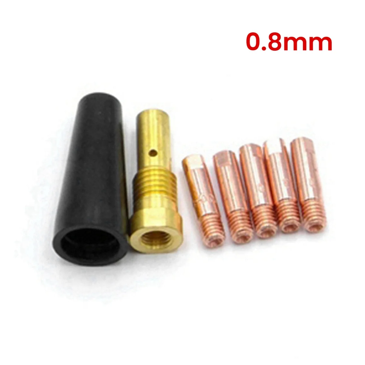 7Pcs/Set Gasless Nozzle Tips for Century FC90 Flux-Cored Wire Feed K3493-1 035 0.8mm FC90 MIG Welder Welding Tools