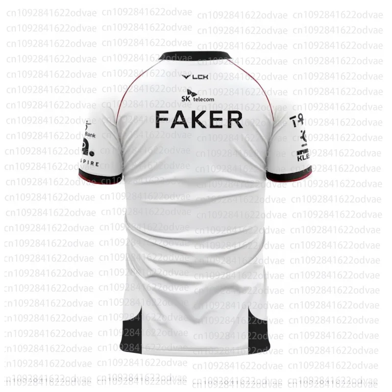 2024 New SKT T1 Esports Team Uniform Men T-shirt League Of Legends World Finals Jersey LOL Games Faker Fan Quick Drying Tops