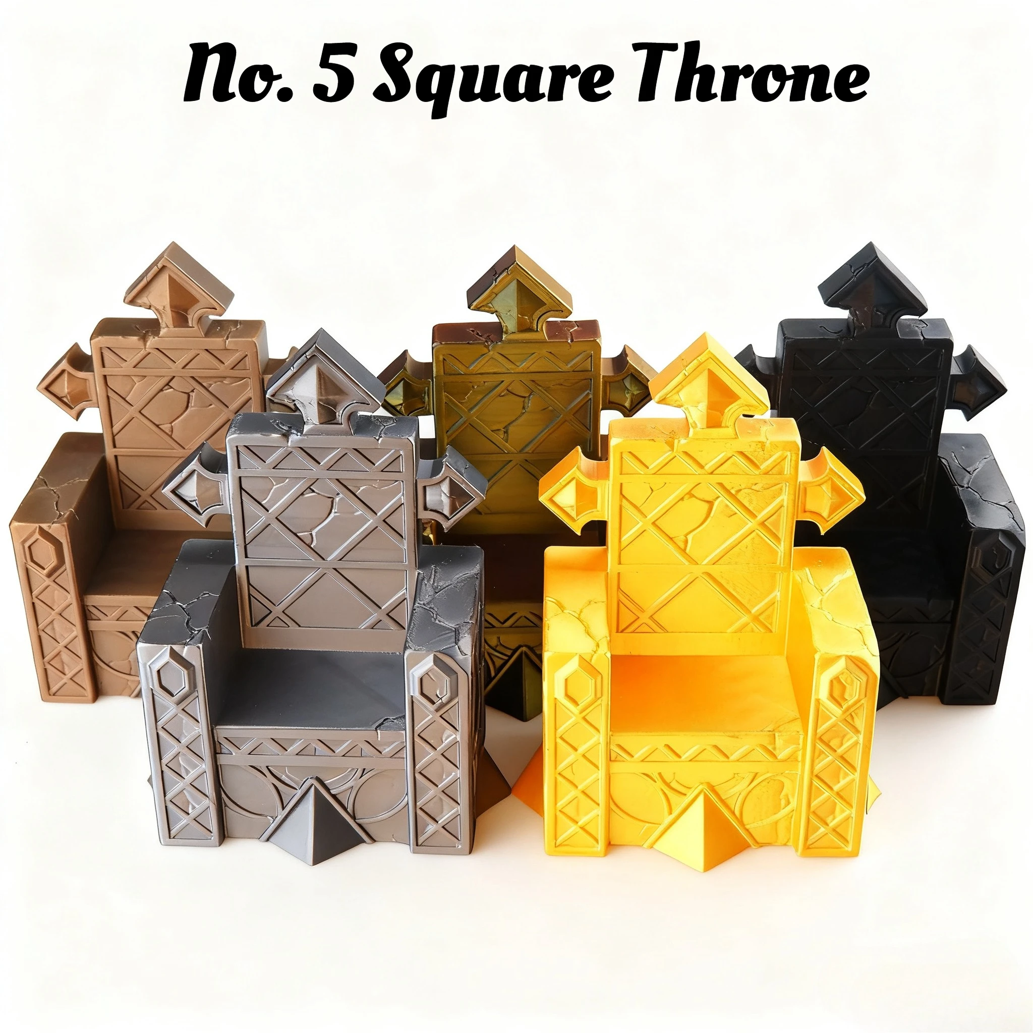 

Эксклюзивный квадратный трон в масштабе 1/12, 3D-печатный для фигурок, пластиковая художественная скульптура, игрушечное украшение