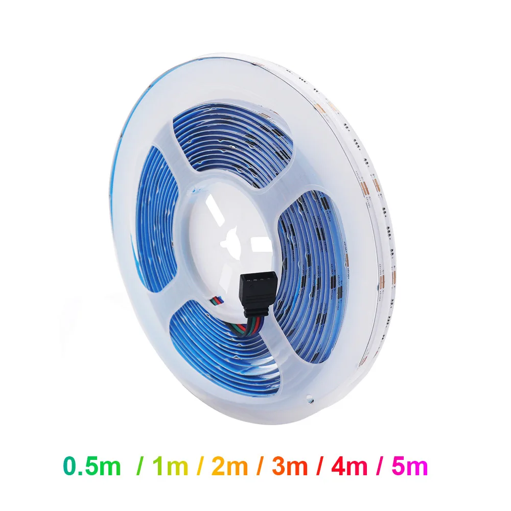 5V 12V 24V COB RGB LED Strip Light Super Bright 576 840 LEDs Elastyczna lampa taśmowa oświetlenie liniowe o dużej gęstości do wystroju domu