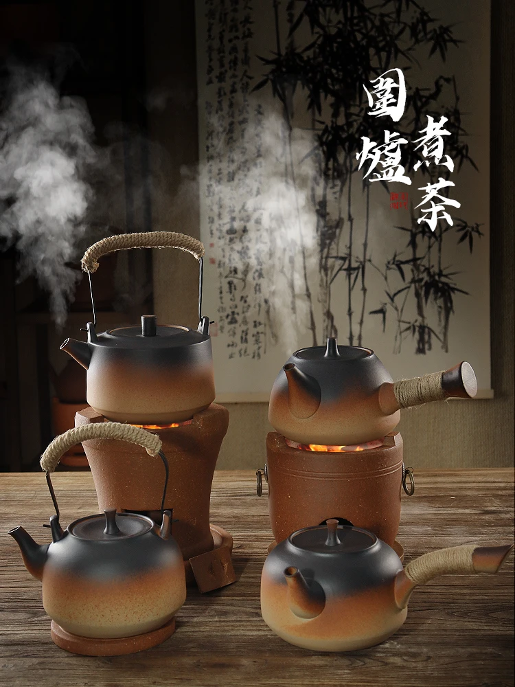 

Набор для приготовления чая из красной глины: портативная походная плита для заваривания чая на открытом воздухе (для ча-цзин)