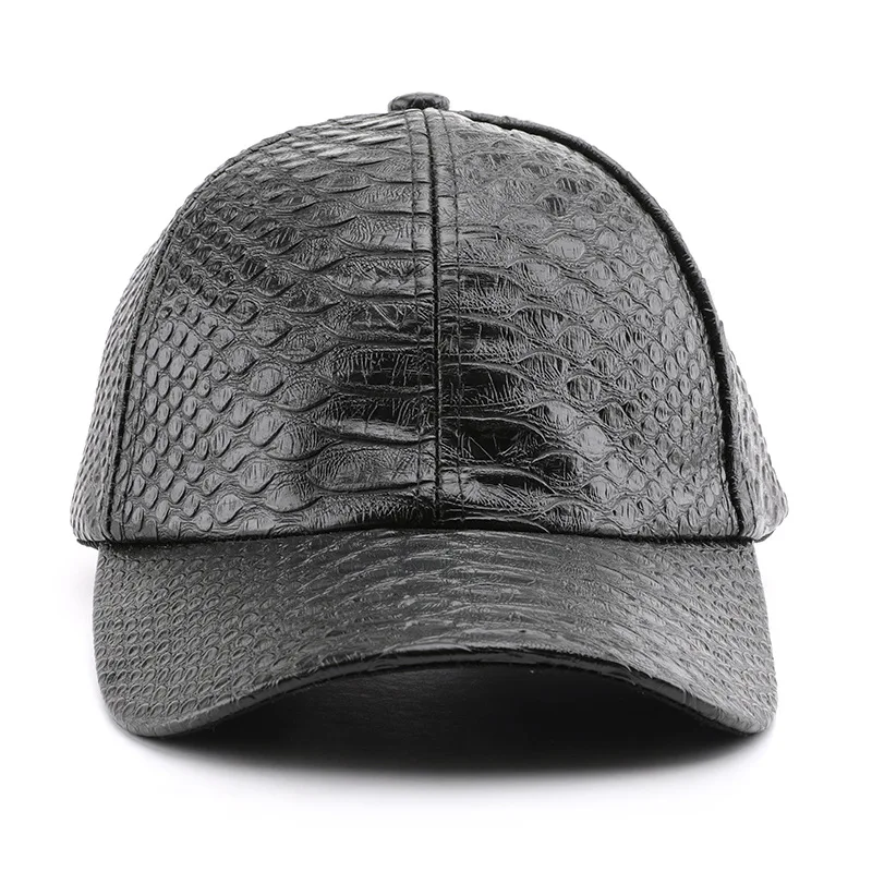 New Fashion Baseball Cap Women Men Serpentine Autumn Winter Leather Solid Color Light Plate Outdoor Sports Travel Sun Protection