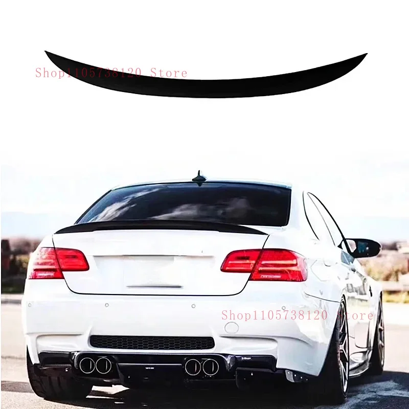 Factory Hot Selling High Quality Universal Rear Trunk Lip Spoiler Wings S Plastic Glossy Black Carbon Look Sedan Sport Styling E