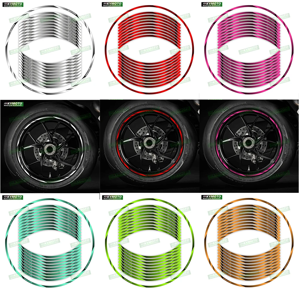 

Reflective motorcycle 17 inch front and rear wheel decals fairing reflective waterproof stickers suitable for XJR1300 XJR 1300
