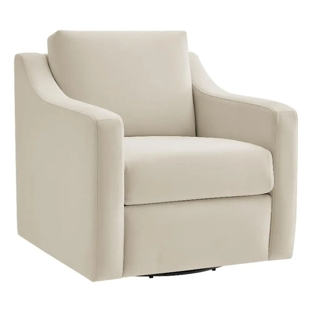 Performance Velvet Swivel Accent Chair Curved Armrest Stain-Resistant for Living Room Bedroom, Customized