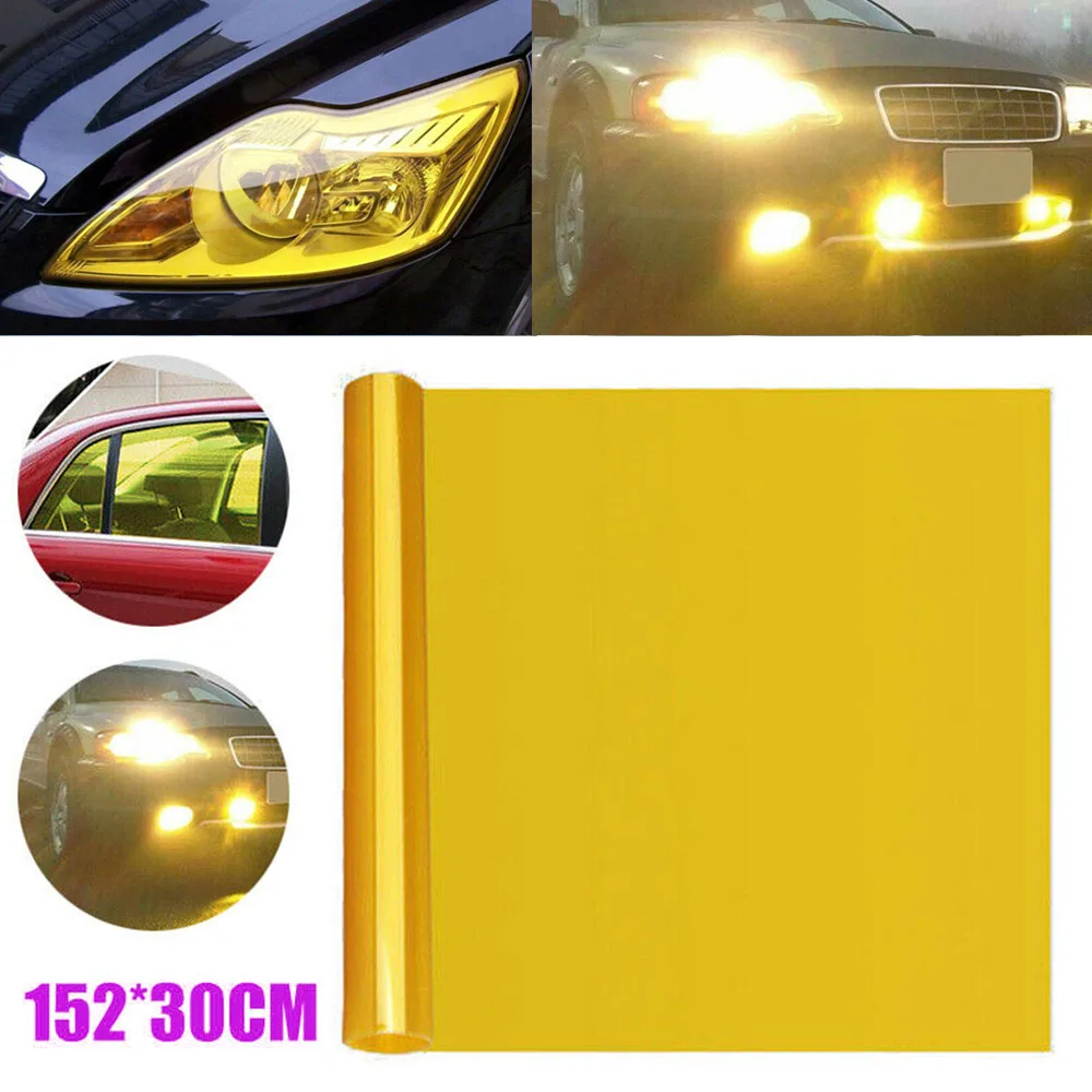 Wrap Headlight tint film Vinyl Yellow 1pc Auto Car Cover Equipment Film Protector Sticker Taillight Accessories