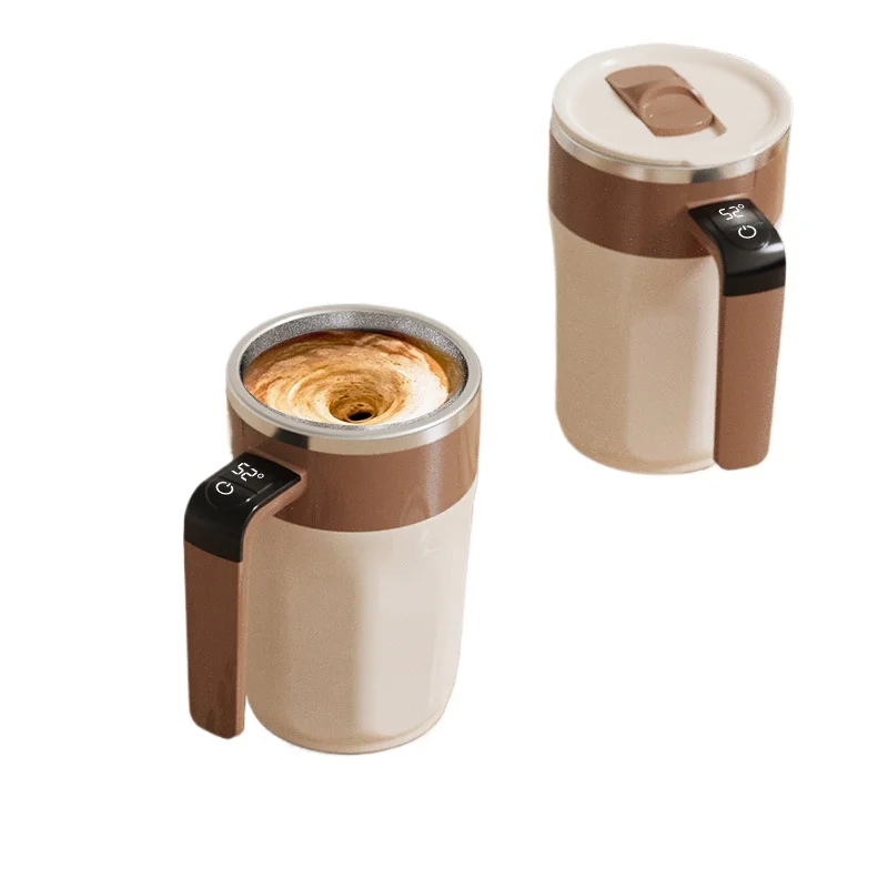 Coffee stirring cup, smart digital display, magnetic, fully automatic, 316 stainless steel, portable