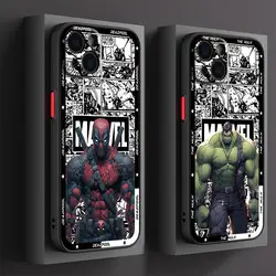 Marvel Deadpool The Hulk Phone Case for iPhone 13 Mini SE XR XS Max 15 ProMax 7 8 Plus 16 14 Pro 11 Pro 12 SE 2020 Print Cover