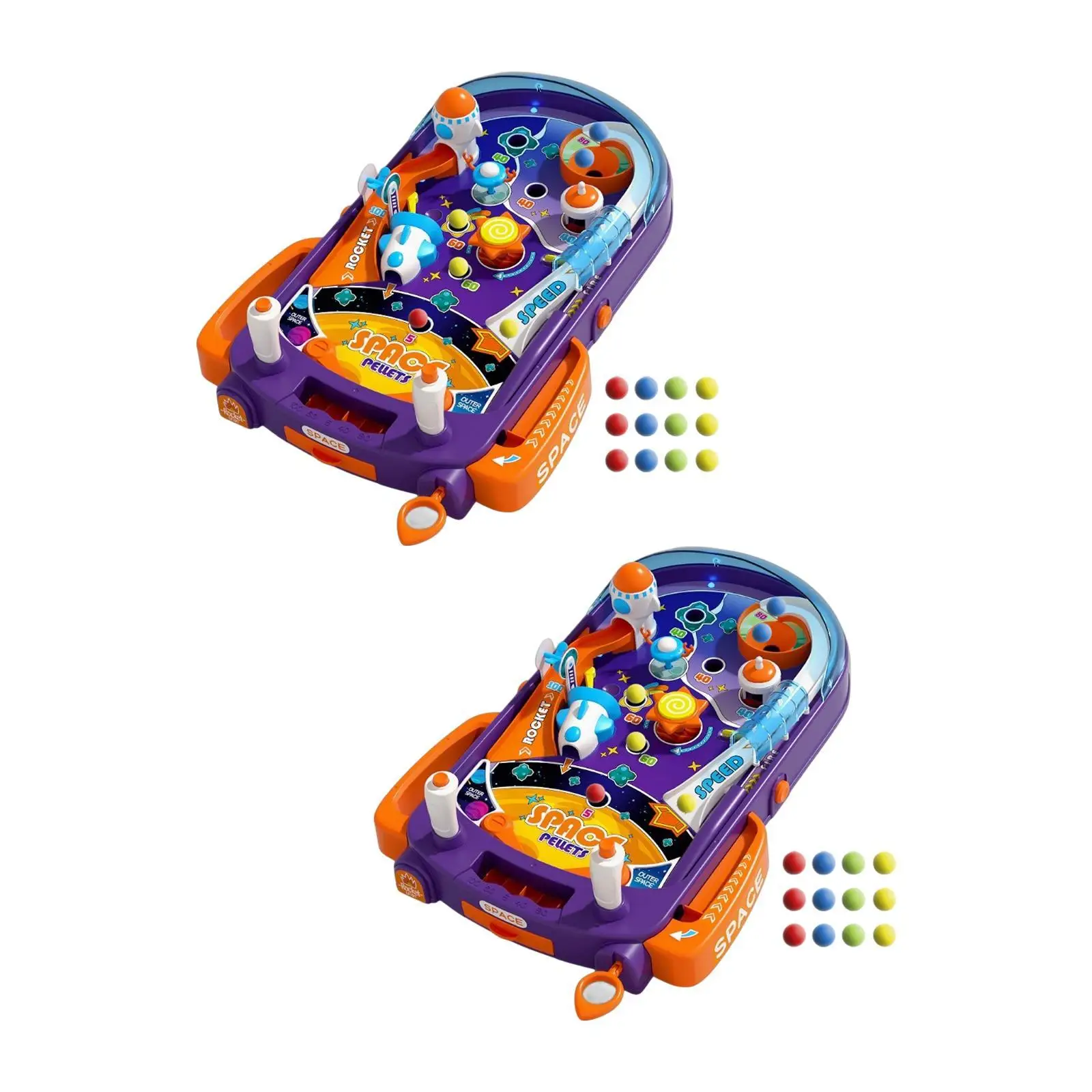 Table Electronic Pinball Interaction Game Kids Educational Toy Sturdy Easy Carrying Montessori Toy Tabletop Game Pinball Game