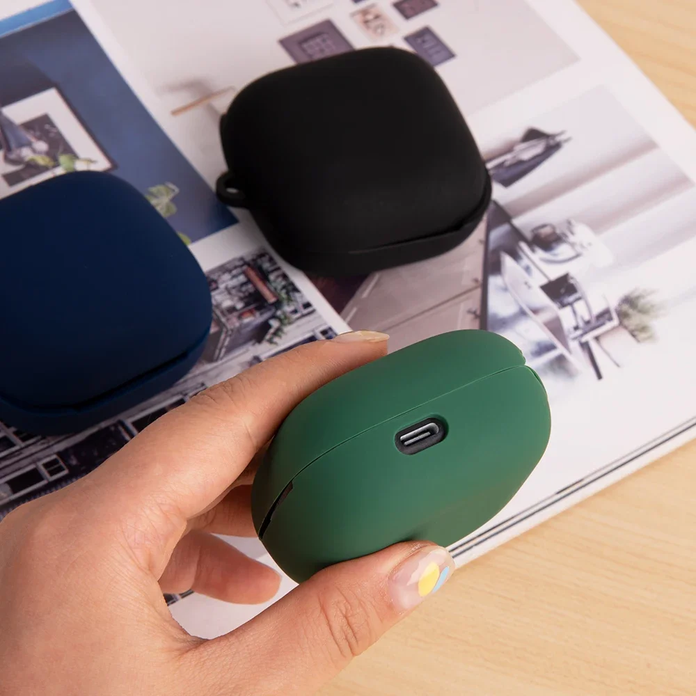 Funda de silicona para QCY T13ANC, cubierta suave para QCY T13, funda protectora para auriculares QCY T13X, funda con gancho a prueba de polvo