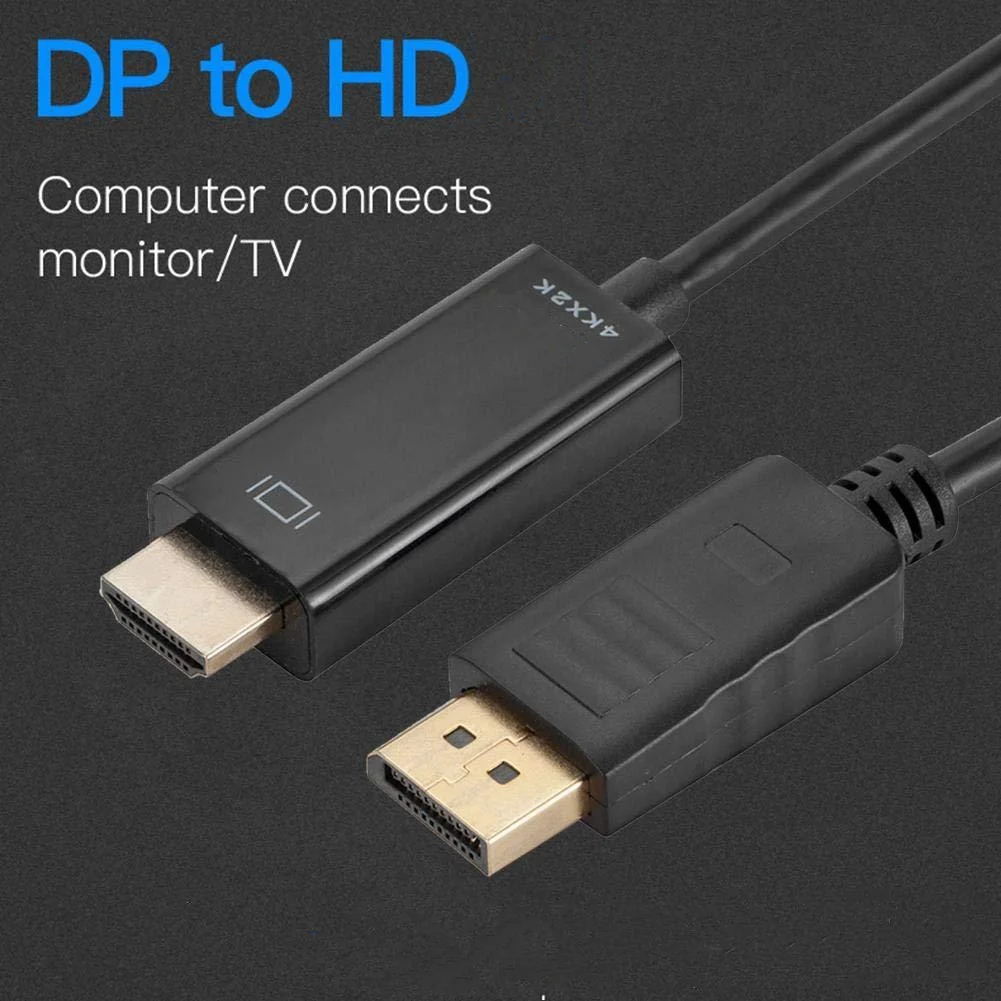 4K 2K DisplayPort إلى HDMI-متوافق مع محول صوت الفيديو محول عرض ميناء كابل DP لأجهزة الكمبيوتر المحمول العارض شاشة تلفاز الكمبيوتر PS3