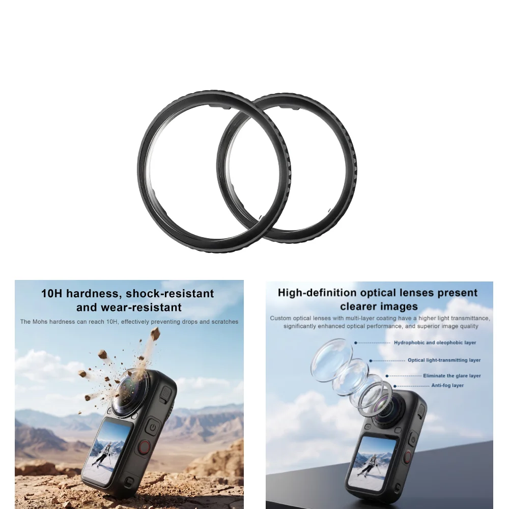 2pcs Lens Guards For Insta360 X6 - Scratch-Resistant & Easy To Install Anti-Scratch Lens Protector Cameras Accessories